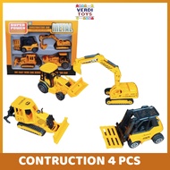 SUPER POWER CONSTRUCTION CAR SET 4 IN 1 DIECAST METAL CONSTRUCTION F4 FORKLIFT