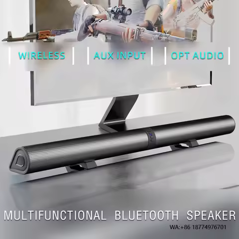 TV Sound Bar, Wireless Speaker with FM Detachable Soundbar Home Theater Surround Sound System TF Car