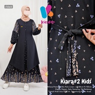 KIARA #2 Maxi Dress Gamis Abaya Anak Perempuan Remaja Taggung Umur 9 - 13 Tahun Cey Milova Printed m