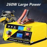 12V24V Car Battery Charger 260W High Power Fully Automatic Intelligent Pulse Repair Charger For Car Truck Boat Lead-Acid Batteri J141