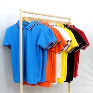 Áo Thun Cá Sấu 4 Chiều Phối Bo Cổ 3 Sọc Ngắn Tay Thoitrang24h Đồng Phục Phom Xuông Nam Nữ