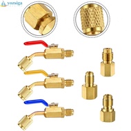 Automotive Refrigeration 6PCS Angle Ball Valves Compatible with Multiple Systems