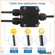 BORAG Electrical Junction Box Wire Connector 3 Way Outdoor G712 Tee 1 In 2 Out With Terminal