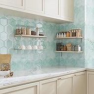 CRE8TIVE Light Green Hexagon Tile Stickers 30.5 cm x 30.5 cm Pack of 4