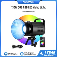 NEEWER 130W 27000lux/m ซังแสงวิดีโอ LED RGB ที่มีการควบคุม APP CB100C