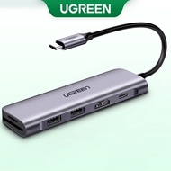 UGREEN USB C Hub 6 in 1 Type C to HDMI 4K, 2 USB 3.0 Ports, SD TF Card Reader, 100W PD Charging