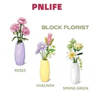 PNLIFE Blocks Flower Bouquet 611065-67 Block Florist Series Crystal Flower Sembo building blocks toys
