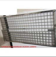Ram Kawat Besi Gantungan Barang Pajangan Gantung Jaring Kotak 120*30cm