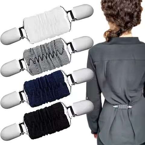 New Dress Cinch Clips Set Elastic Clothes Clip to Tighten Dress Cardigan Collar Clips Shirt Clips Ba
