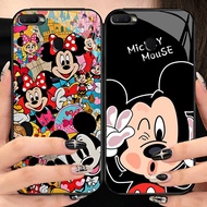 O-29 mickey mouse tempered Glass Phone Case OPPO A11K F7 A12 F5 F9 A12S A5S A7 Pro