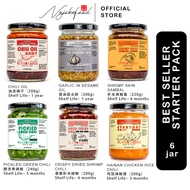 Nojokefood Bundle Sets 超值组合包 - Chili Oil | Fried Garlic | Sambal | Spicy | Green Chili | 油泼辣子 | 蒜油 |