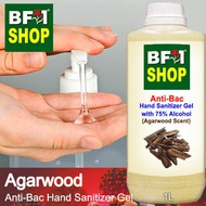 Anti Bacterial Hand Sanitizer Gel with 75% Alcohol  - Agarwood Anti Bacterial Hand Sanitizer Gel - 1L