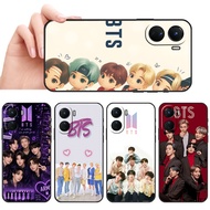 Soft black phone case for VIVO Y21d Y04 BTS Men's Team casing Anti fall protective cover