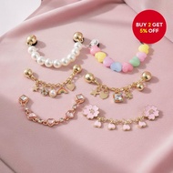 Shoe Accessories Cute Flower Charms Metal Chain Buckle for Men Women Kids Crocs Jibbitz