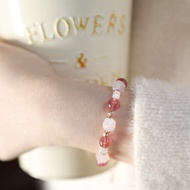 草莓晶 粉晶 水晶手鍊/生日禮物 閨蜜禮物