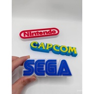 Sega Capcom Nintendo Logo Three-Dimensional Font Stand Signboard Trendy Play High-Appearance Ornamen