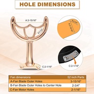 Ceiling Fan Blades Arm Replacement 4 Pcs 52inch Fan Blade Replacement Parts Mounting Bracket Kit