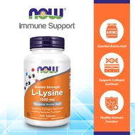 NOW Supplements, L-Lysine (L-Lysine Hydrochloride) 1,000 mg, Double Strength, Amino Acid, 100 Tablet