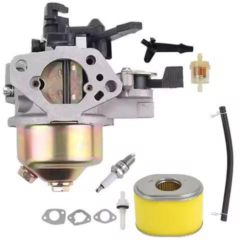 GX390 Carburetor with Ignition Coil Air Filter Kit Compatible with GX340 GX360 11HP 13HP Replaces# 1
