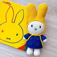 荷蘭 Just Dutch | Miffy 米飛兔 編織娃娃和她的藍色外套+黃帽