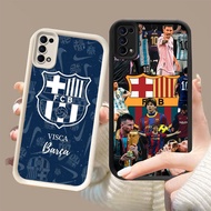 DK-62 FC Barcelona logo Silicone Casing black and white for OPPO Realme Reno Find Narzo N63 5 N53 6 