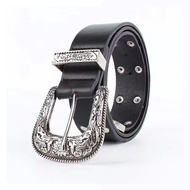 y2k Retro Hot Girl High-End Belt~Belt Shorts Belt y2k Street Wear Female Dark Black Decoration