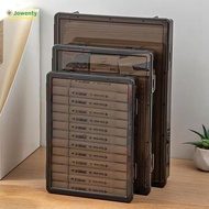 JOWENTY Certificate Storage Box, Plastic Transparent A4 File Box, Durable Dustproof A4 Multifunction