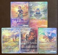 ✨【極美畫風】Pokémon  手繪風同人閃卡 (一套5張) 噴火龍進化組/比卡超/甲賀忍蛙