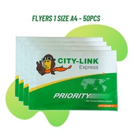 City-Link Express Flyer No.1 A4 Size With Plastic Pouch for Parcel and Document