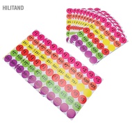 Hilitand Hyuduo Color Price Stickers 6 25c to 25 Dollar Pricing Labels with Strong Clean Adhesive fo
