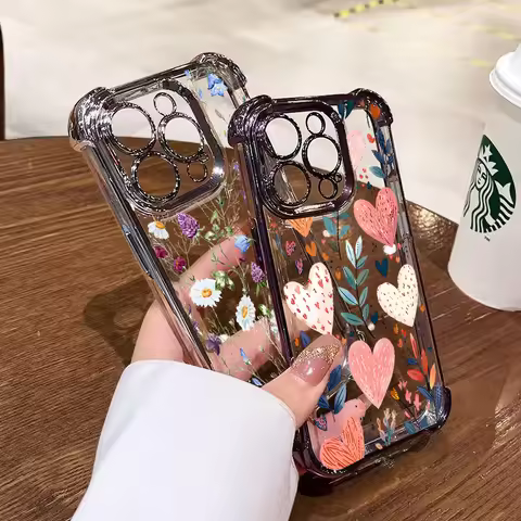 Graffiti Heart Flower Clear Casing For Google PIXEL 10 9 8 7 Pro 9A 8A 7A 5G PIXEL10 PIXEL9 PIXEL8 P