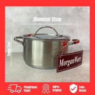 Bima Morganware High Pot MW-B00212D Size 12x7cm SUS 304 Mini Pot Stainless Steel Pot Soup Pot High Q