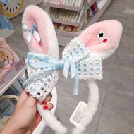 Alice in Wonderland White Bandana Headband Hair Accessories Rabbit Decoration for Girls Cute Gift