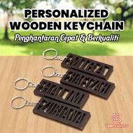 (CLEARANCE SALES)  Ukiran Keychain Nama l Keychain nama l Keychain kayu l Engraving keychain