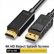 DP DisplayPort to HDMI-Compatible Adapter Connect Converter 1.8m Cable 4K 2K 1080P for Desktop Lapto