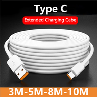 7A Ultra Long Type C Super Fast Charging Cable Extra Extender Charger Wire Cord for Xiaomi Samsung Huawei Mobile Phone Data Cord 3/5/810/M