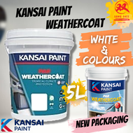 Kansai Paint WEATHERCOAT (WHITE/COLOUR) 5L Exterior (Song Fatt) Weather Top/Weathershield/Supermatt/Weatherbond/Luar