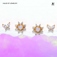 Haus of Jewelry - GIRLS CREW BUTTERFLY DREAM SET EARRINGS ต่างหูเซ็ตประดับเพชรคิวบิกเซอร์โคเนีย (Cub