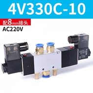 นิวเมติกวาล์ว 3-way 5-way กระบอกแม่เหล็กไฟฟ้าควบคุมคู่ 4v 230c-08 230e 430c-15 330c-10 ส่วนประกอบอุต