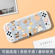 Cute Little Dog Protective Stand Case For Nintendo Switch OLED Cover Skin Shell PC Hard Case Anti-Shock for Switch Console OLED NS Accessories