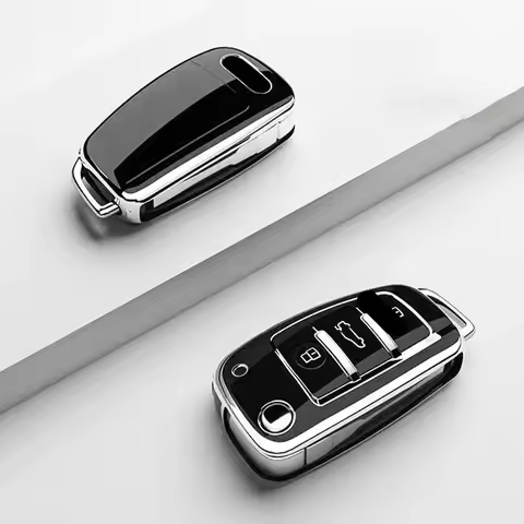 Applicable To Tpu Car Flip Key Case Cover Shell for Audi A1 A3 - A7 8P 8L 8V B6 B7 C5 C6 Q3 Q5 Q7 4F