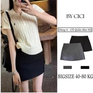 [ CV 999 ] A-line short skirt with back zipper, thick, youthful and dynamic fabric