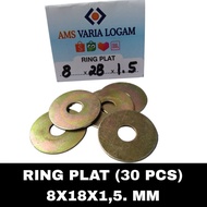 M8 PLATERing CONTENTS 30 PCS / PLATERing 8X28X1.5MM / KEY PLATERing 13