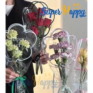 Bouquet Wrapping Bag (1 Piece) Transparent Happy Every day Pattern Ready-Made Flower Paper