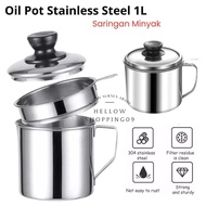 ADK A306- Oil Pot Stainless Steel Oil Filter Cooking Oil LEFTOVER WASTE WASTE CONTAINER