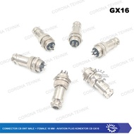 CB GX16 Connector CB Set Male + Female 16 mm - Aviation Plug Connector Connector