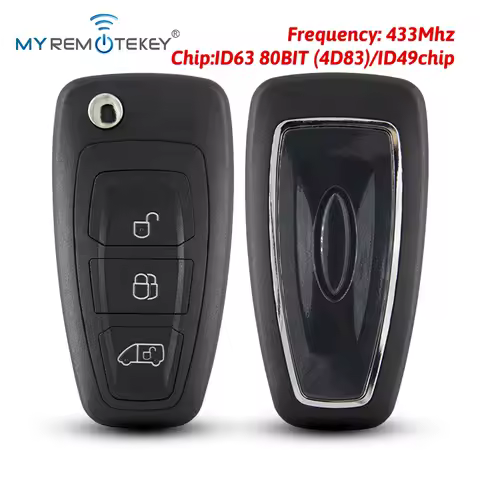 MYREMOTEKEY FCC A2C53435329 Flip Remote Key 433Mhz FSK ID63 80BIT(4D83)/ID49chip for Ford Transit Cu