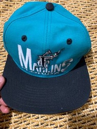 絕版 二手 90's古著 Florida Marlins MLB佛羅里達 馬林魚 老帽 棒球帽 cap