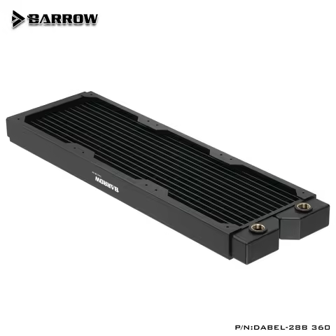 BARROW 28mm Thickness Copper 360mm Radiator Computer Water Discharge Liquid Heat Exchanger G1/4 Thre