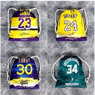 Star Lakers Kobe James Curry Irving Basketball Bag Ball Bag Large Capacity Backpack Storage Bag Draw